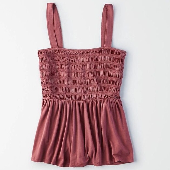 American Eagle Outfitters Tops - American Eagle smocked baby doll tank top
